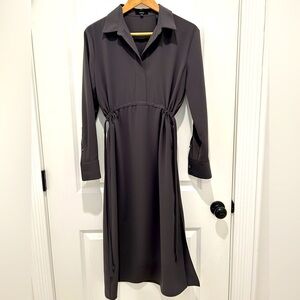 Theory size 0 simple tie waisted long skirt and long sleeved shirt dress